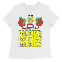 White mr krabs love money Ladies Tee - artisFamous