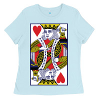 Baby Blue king of hearts Ladies Tee - artisFamous
