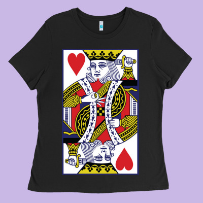 King Of Hearts Ladies Tee Designed By Artisfamous