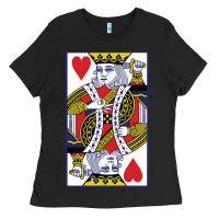 Black king of hearts Ladies Tee - artisFamous