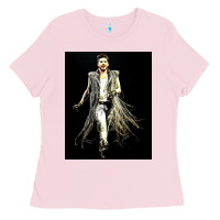 Bubblegum Pink adam lambert 01 Ladies Tee - artisFamous