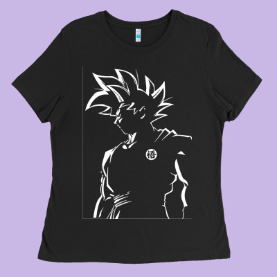 Goku Ladies Tee Designed By Artisfamous