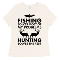 Bone funny fishing and hunting Ladies Tee - artisFamous