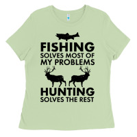 Funny Fishing And Hunting Ladies Tee | Teevron