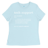 Baby Blue funny tech support definition Ladies Tee - artisFamous
