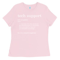 Bubblegum Pink funny tech support definition Ladies Tee - artisFamous