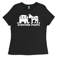 Black everyone poops Ladies Tee - artisFamous