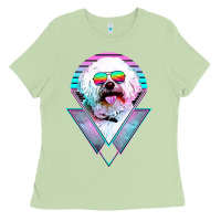 Matcha bichons frise dog vintage Ladies Tee - artisFamous