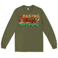 Army Green baking through the snow Long Sleeve Tee - FaDigitalArtStudio