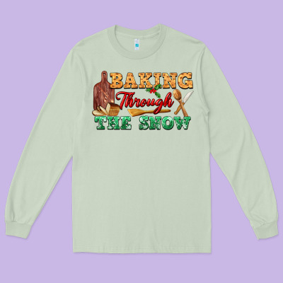 Baking Through The Snow Long Sleeve Tee Designed By Fadigitalartstudio