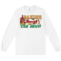 White baking through the snow Long Sleeve Tee - FaDigitalArtStudio