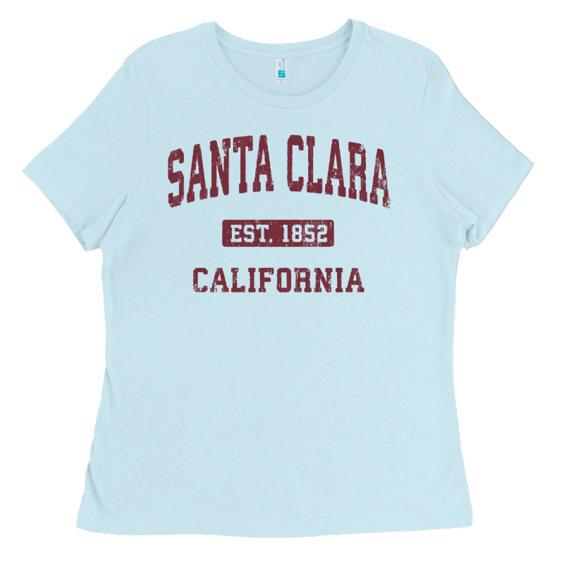 Santa Clara Cali Ca Vintage Athletic Sports Design Ladies Tee by artisFamous | Teevron