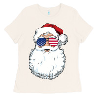 Bone santa claus  u.s.a sunglasses christmas in july santa Ladies Tee - artisFamous