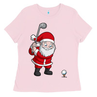 Santa Claus Golf Christmas Golfer Golfing Gift Ladies Tee | Teevron