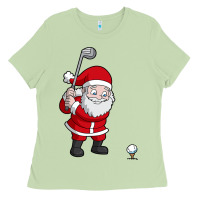 Matcha santa claus golf christmas golfer golfing gift Ladies Tee - artisFamous