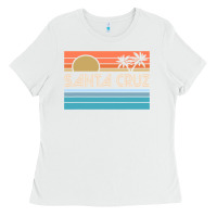White santa c.r.u.z cali sunset 70s 80s surfer summer sun Ladies Tee - artisFamous