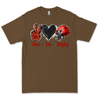 Cacao Peace Love Ladybug Premium Tee - Jasminsmagicworld