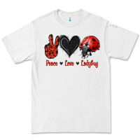 White Peace Love Ladybug Premium Tee - Jasminsmagicworld