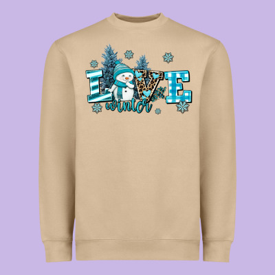 Love Winter Heavyweight Sweatshirt Designed By Adodesignshop