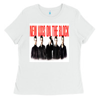 White NEWS KIDS ON THE BLOCK Ladies Tee - artisFamous