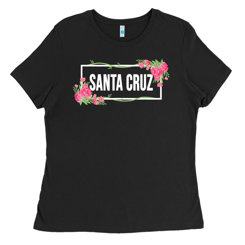 Santa C.r.u.z Cali  Floral Hibiscus Flower Ladies Tee by artisFamous | Teevron