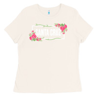 Bone santa c.r.u.z cali  floral hibiscus flower Ladies Tee - artisFamous