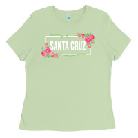 Matcha santa c.r.u.z cali  floral hibiscus flower Ladies Tee - artisFamous