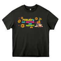 Fueled By ıced Coffee And Anxiety Heavy Core Tee | Teevron