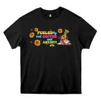 Black fueled by ıced coffee and anxiety Heavy Core Tee - TumblerDesignByShophia