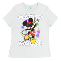 White macho mouse Ladies Tee - artisFamous