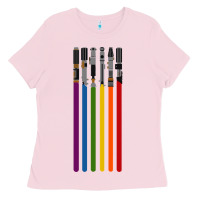 Rainbow Lightsaber Ladies Tee | Teevron