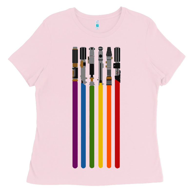 Rainbow Lightsaber Ladies Tee by artisFamous | Teevron