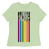 Matcha rainbow lightsaber Ladies Tee - artisFamous