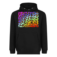 Black leopard background rainbow 3200x2400 Heavyweight Hoodie - AdoDesignShop