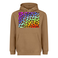 Toasted Coconut leopard background rainbow 3200x2400 Heavyweight Hoodie - AdoDesignShop
