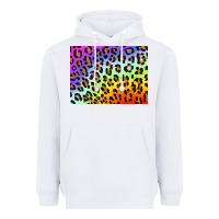 White leopard background rainbow 3200x2400 Heavyweight Hoodie - AdoDesignShop