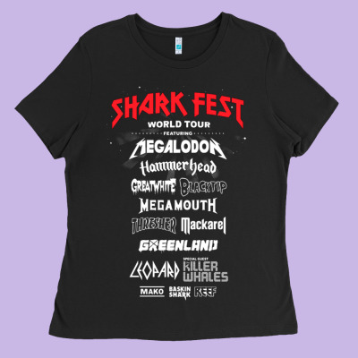 Shark Fest Ladies Tee Designed By Artisfamous