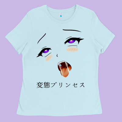 Ahegao Face Girl Ladies Tee Designed By Artisfamous