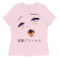 Bubblegum Pink ahegao face girl Ladies Tee - artisFamous