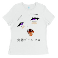 White ahegao face girl Ladies Tee - artisFamous