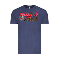 Vintage Denim Pucker Up Cowboy Valentine's Day Vintage Tee - FaDigitalArtStudio