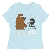 Baby Blue Bear Grills Grylls Ladies Tee - artisFamous