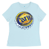 Baby Blue carib beer Ladies Tee - artisFamous