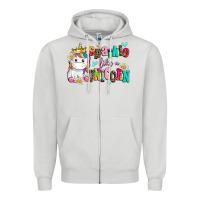 Dove Grey sparkle like a unicorn Zipper Hoodie - AdoDesignShop