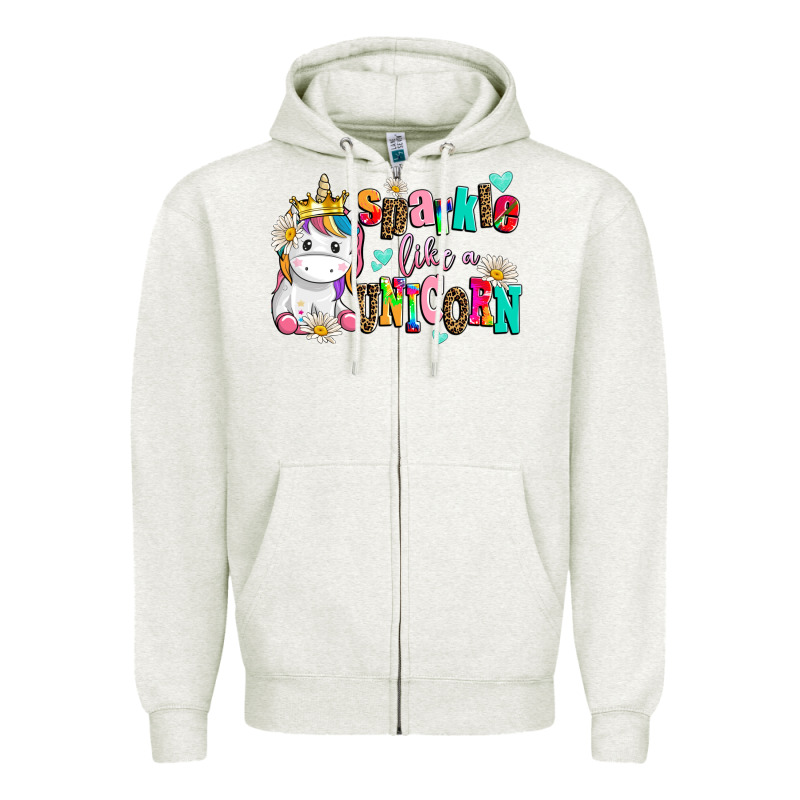 Sparkle Like A Unicorn Zipper Hoodie by AdoDesignShop | Teevron