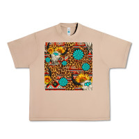 Burro western aztec bull skull seamless pattern Urban Heavy Tee - FaDigitalArtStudio