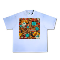 Grape Ice western aztec bull skull seamless pattern Urban Heavy Tee - FaDigitalArtStudio