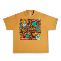 Peanut Butter western aztec bull skull seamless pattern Urban Heavy Tee - FaDigitalArtStudio