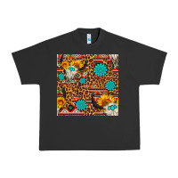 Pigment Black western aztec bull skull seamless pattern Urban Heavy Tee - FaDigitalArtStudio