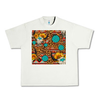 Pistachio western aztec bull skull seamless pattern Urban Heavy Tee - FaDigitalArtStudio